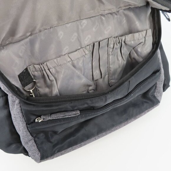 LUG Hula Hoop Black Gray Carry All Messenger Diaper Bag Stroller Straps Pockets - Picture 5 of 15